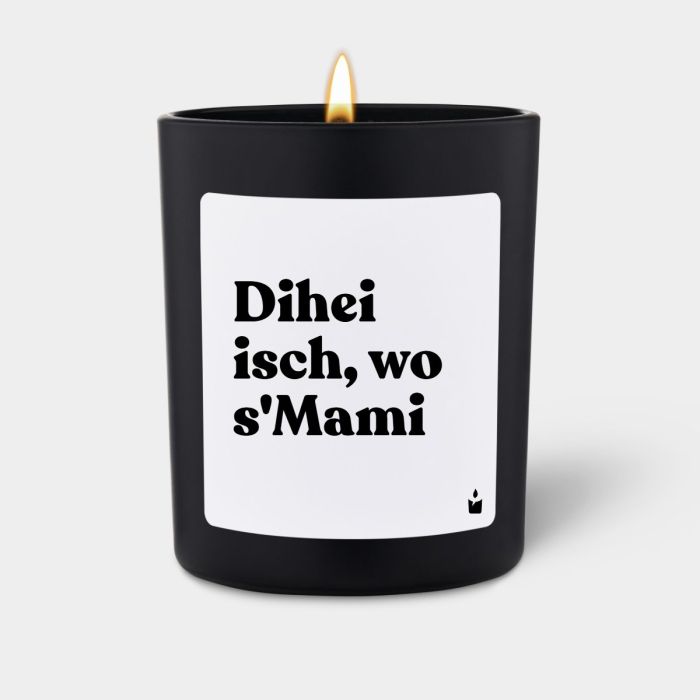 Duftkerze Schwarz Flowery Dihei isch, wo s'Mami