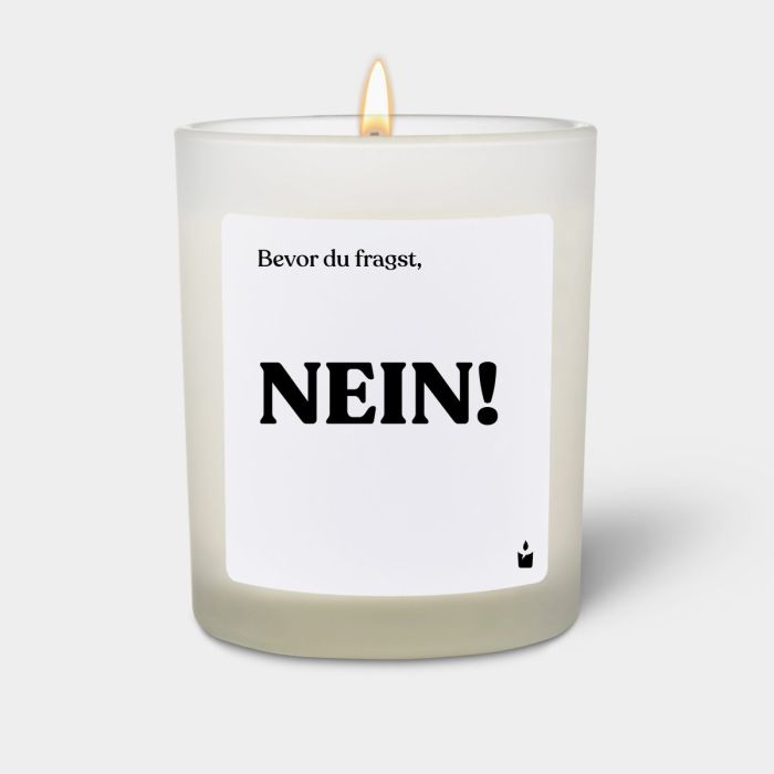 Duftkerze Weiss Woody Bevor du fragst, Nein!