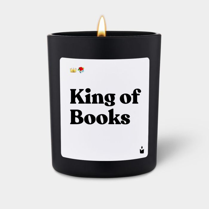 Duftkerze Schwarz Flowery King of Books
