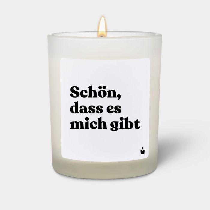 Duftkerze Weiss Flowery Schön, dass es mich gibt