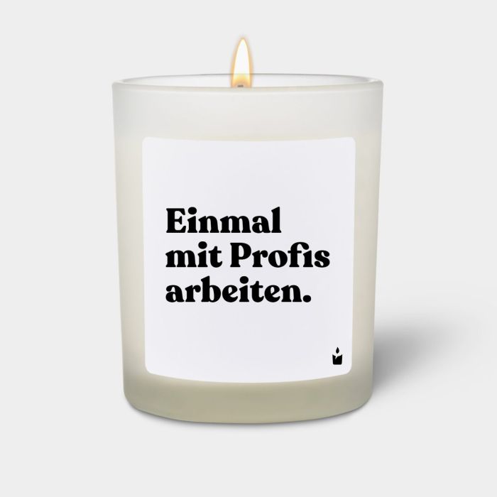 Duftkerze Weiss Flowery Einmal mit Profis arbeiten.
