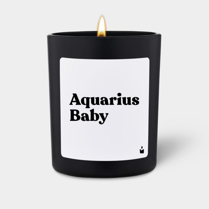 Duftkerze Schwarz Woody Aquarius Baby