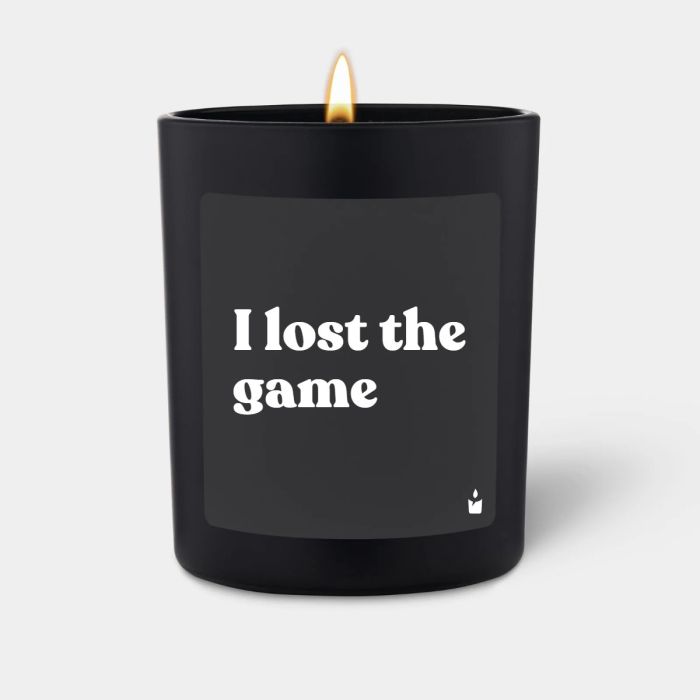 Duftkerze Schwarz Flowery I lost the game