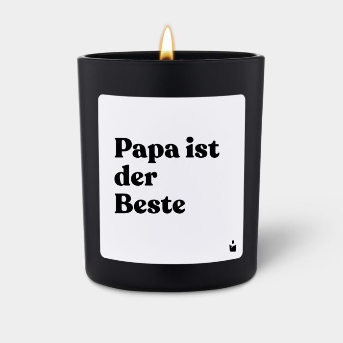 Duftkerze Schwarz Flowery Papa ist der Beste