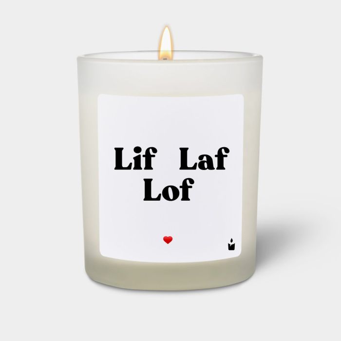Duftkerze Weiss Woody Lif Laf Lof
