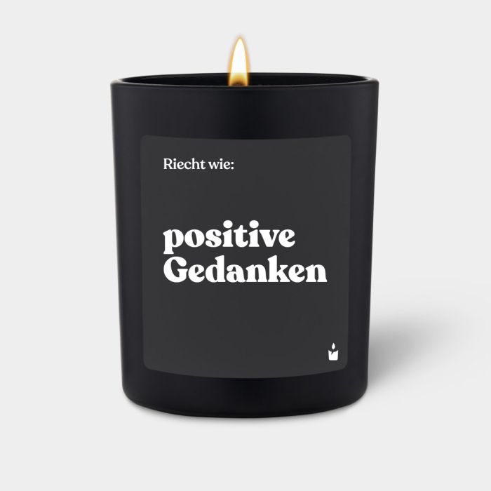 Duftkerze Schwarz Woody Riecht wie: positive Gedanken