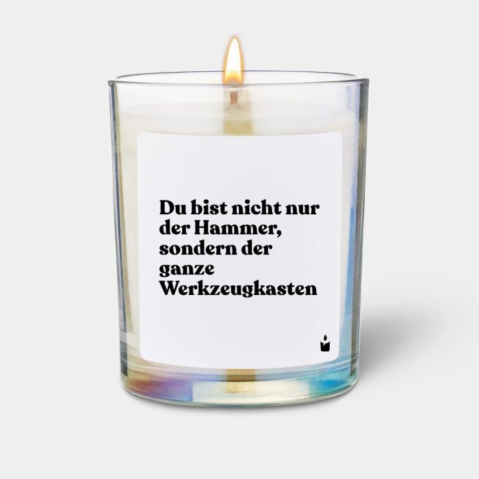 Duftkerze Rainbow Flowery Du bist nicht nur der Hammer, sondern der ganze Werkzeugkasten
