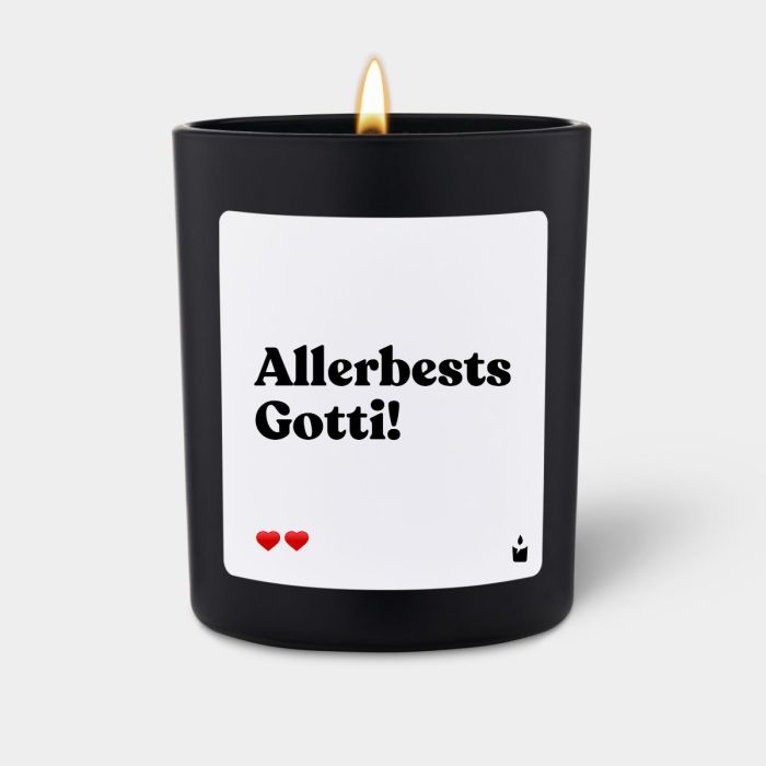 Duftkerze Schwarz Woody Allerbests Gotti!