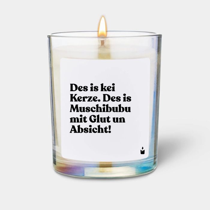 Duftkerze Rainbow Woody Des is kei Kerze. Des is Muschibubu mit Glut un Absicht!