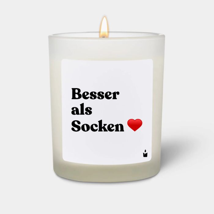 Duftkerze Woody Besser als Socken