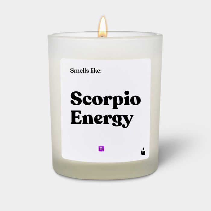 Duftkerze Weiss Woody Smells like: Scorpio Energy