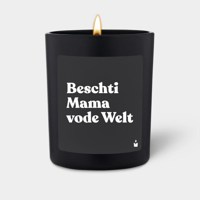 Duftkerze Schwarz Flowery Beschti Mama vode Welt