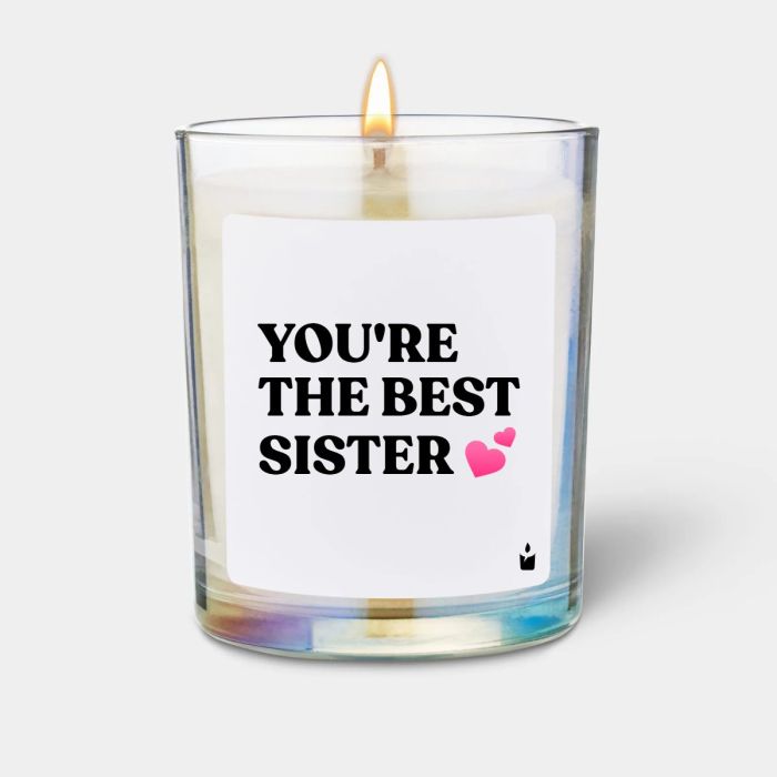 Duftkerze Rainbow Woody You're the best sister