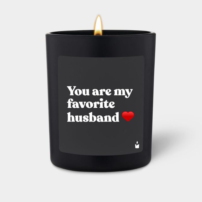 Duftkerze Schwarz Flowery You are my favorite husband