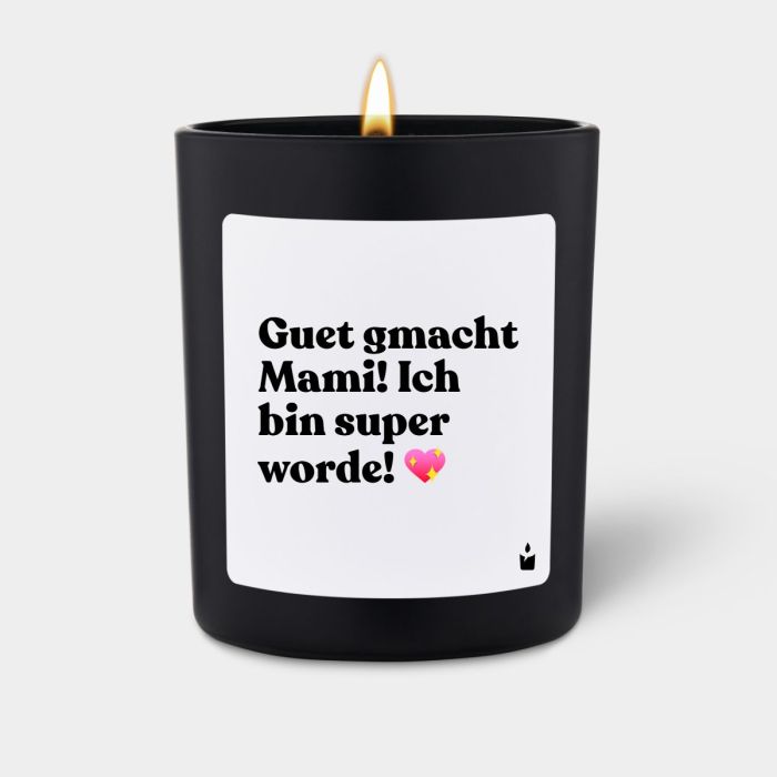 Duftkerze Schwarz Flowery Guet gmacht Mami! Ich bin super worde!
