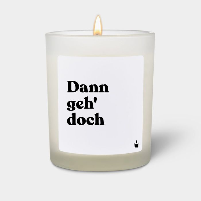Duftkerze Weiss Woody Dann geh' doch