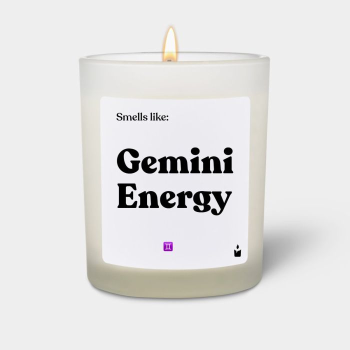 Duftkerze Weiss Woody Smells like: Gemini Energy