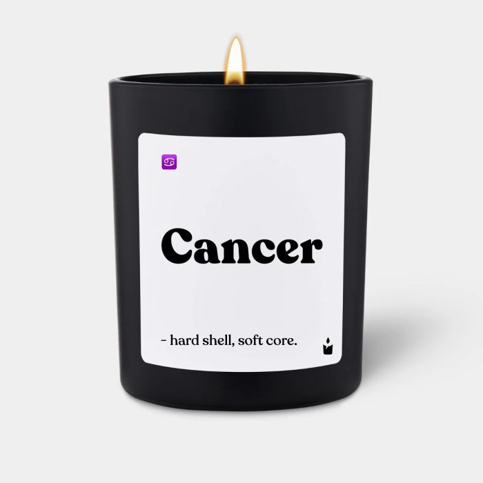 Duftkerze Schwarz Woody Cancer - hard shell, soft core.