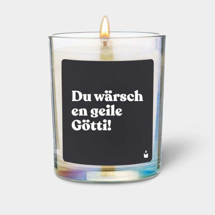 Duftkerze Rainbow Woody Du wärsch en geile Götti!