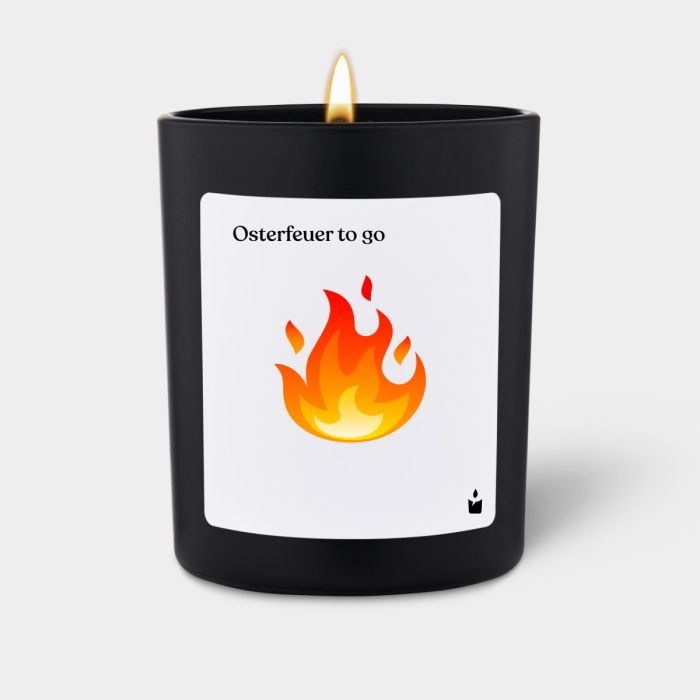 Duftkerze Schwarz Flowery Osterfeuer to go