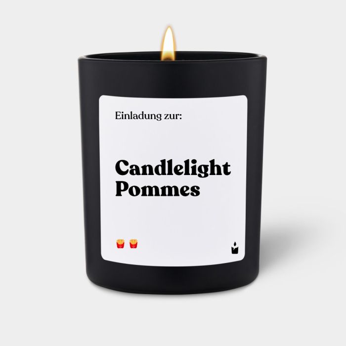 Duftkerze Schwarz Flowery Candlelight Pommes