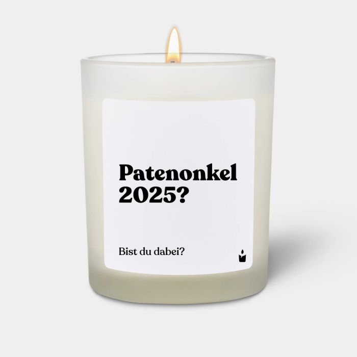 Duftkerze Weiss Flowery Patenonkel 2025? Bist du dabei?