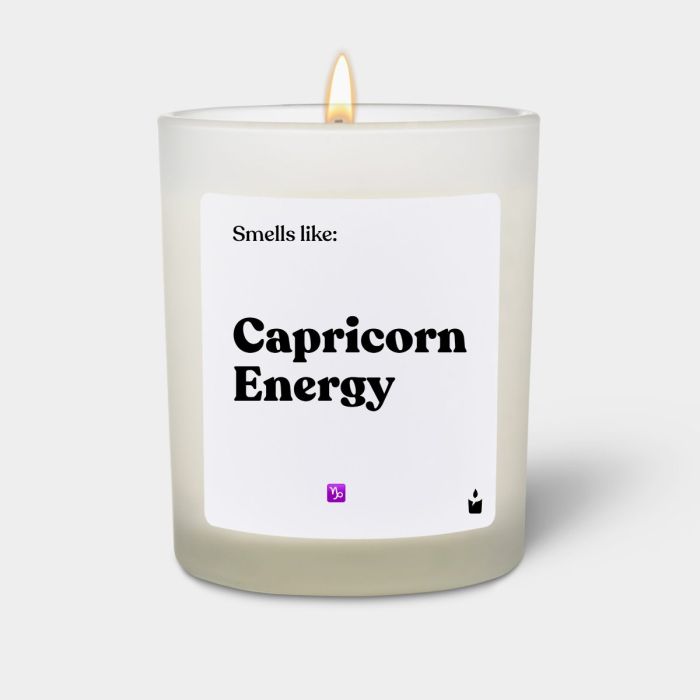 Duftkerze Weiss Flowery Smells like: Capricorn Energy