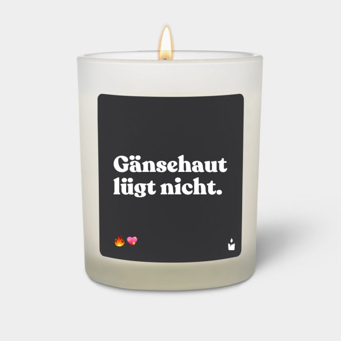Duftkerze Weiss Flowery Gänsehaut lügt nicht.