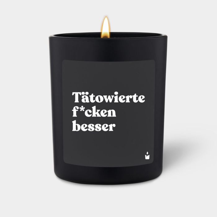 Duftkerze Schwarz Woody Tätowierte f*cken besser