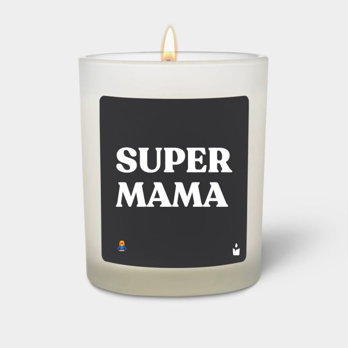Duftkerze Weiss Woody Super Mama