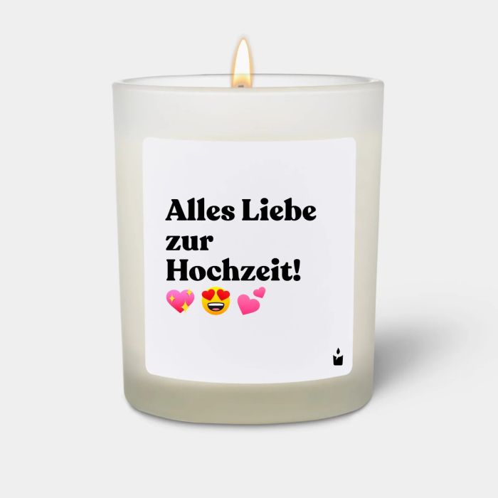 Duftkerze Flowery Alles Liebe zur Hochzeit!