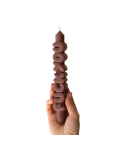 Kerze Taper candle F*CK YOU Mocha
