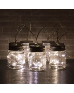LED Lichterkette "Jar String Lights" (8 Gläser)