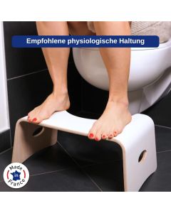 Toilettenhocker Lackiertes Holz Weiss