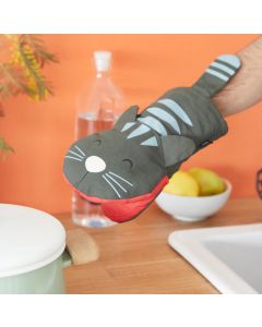 Küchenhandschuh Meow Grau Polyester Silikon