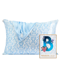 Satin Kissenbezug Queen Bridgerton Toile de Blue