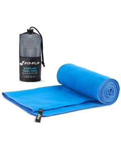 Mikrofaser Handtuch schnelltrocknend mit Tasche 70x140cm Blau
