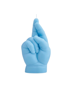 Baby Crossed Fingers Blau