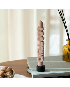 Kerze Taper candle CHILL OUT Cream