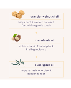 Peeling Fussmaske mit Walnusschale und Macadamiaöl