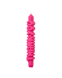 Kerze Taper candle THANK YOU Pink
