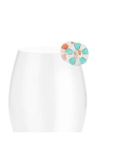 Glasmarkierer Retro-Schwimmring Kunststoff 6er Set