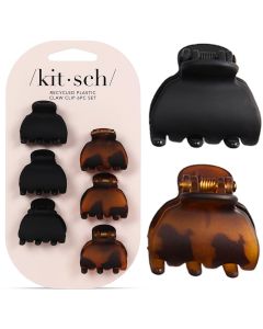 X Small Klauenklammern 6er Set Black und Tort