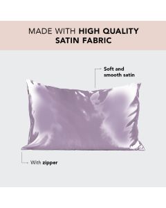 Satin Kissenbezug Queen Lavendel