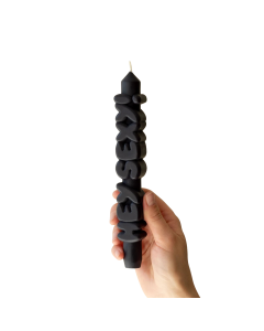 Kerze Taper candle HEY SEXY! schwarz