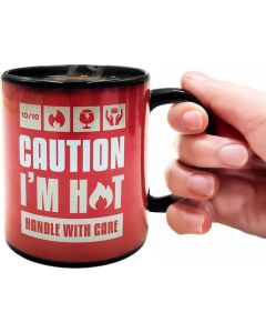 Tasse Caution I am Hot mit Farbwechsel
