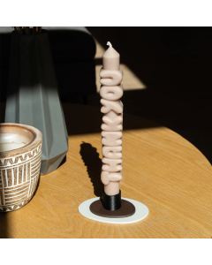 Kerze Taper candle THANK YOU Cream
