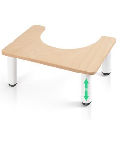 Toilettenhocker Höhenverstellbar Holz Natur