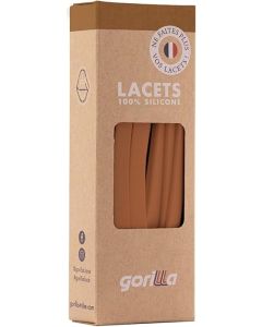 Elastische Schnürsenkel Flexibel Ohne Binden Breit Silikon Caramel