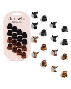 Klassische Mini Klauenklammern 16er Set Black und Tort